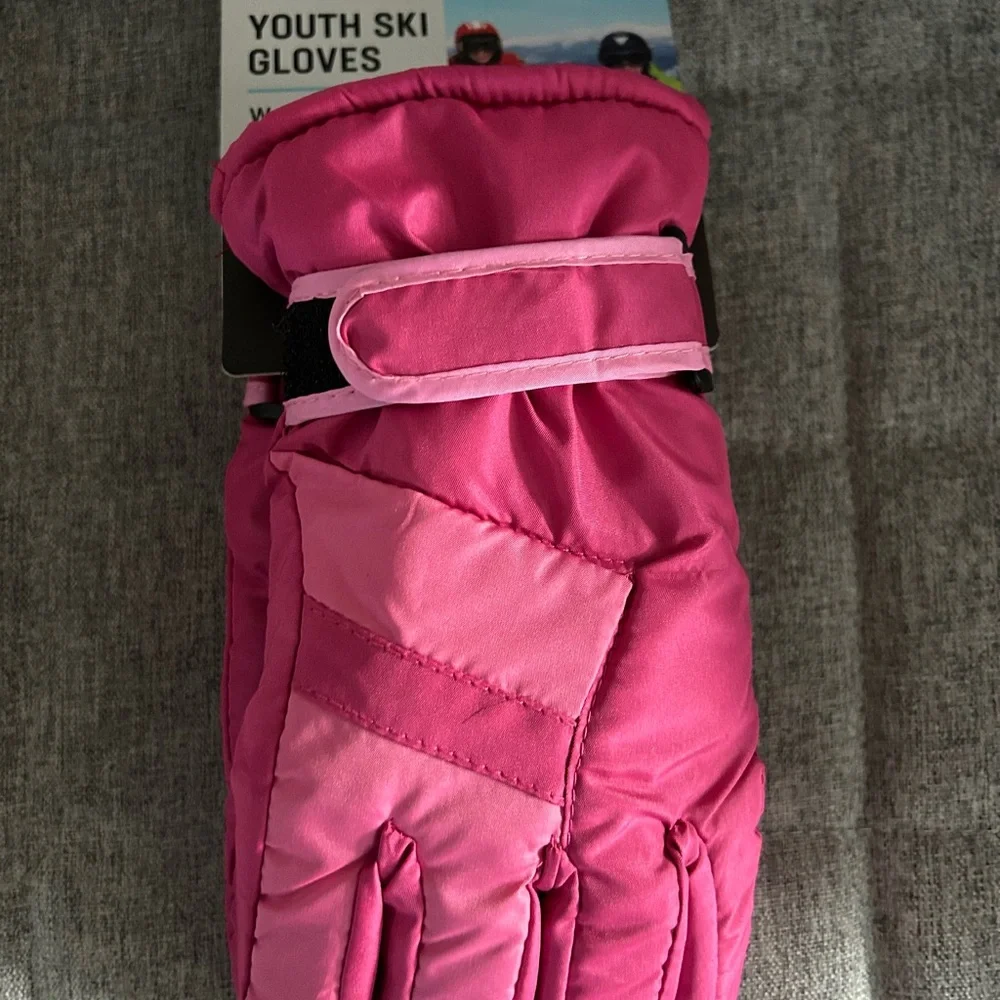 Pink Youth Ski Gloves
